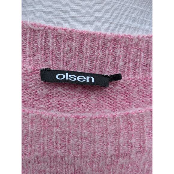 Olsen Europe Womens Striped Sweater Sz L Colorful Cozy Cabin Core - Picture 4 of 6